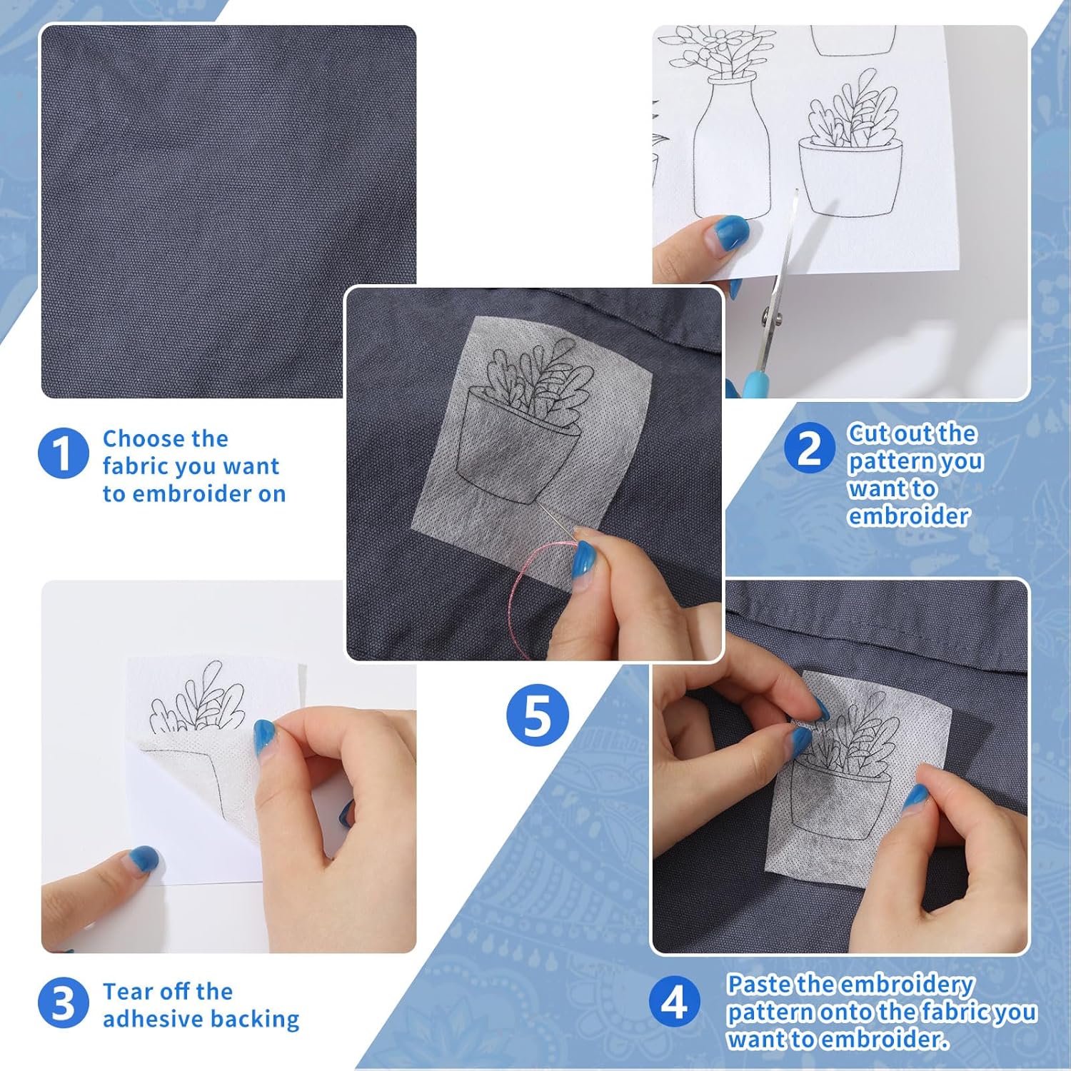 4-листые водорастворимые узоры – обзор и цена Embroidery Meaning